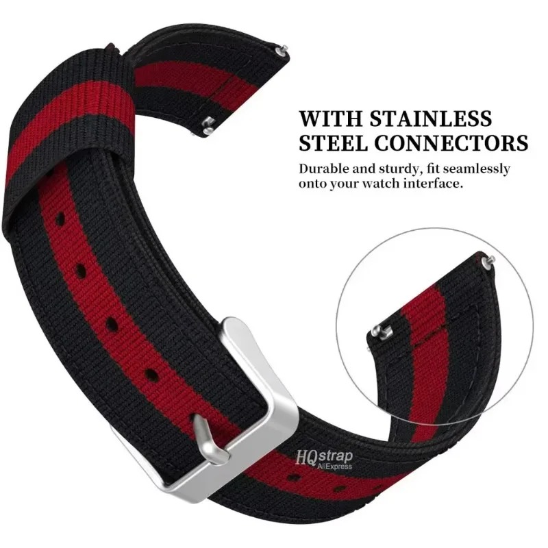 22/20mm Canvas Nylon Strap For - Canvas Strap Watch 评论和价格