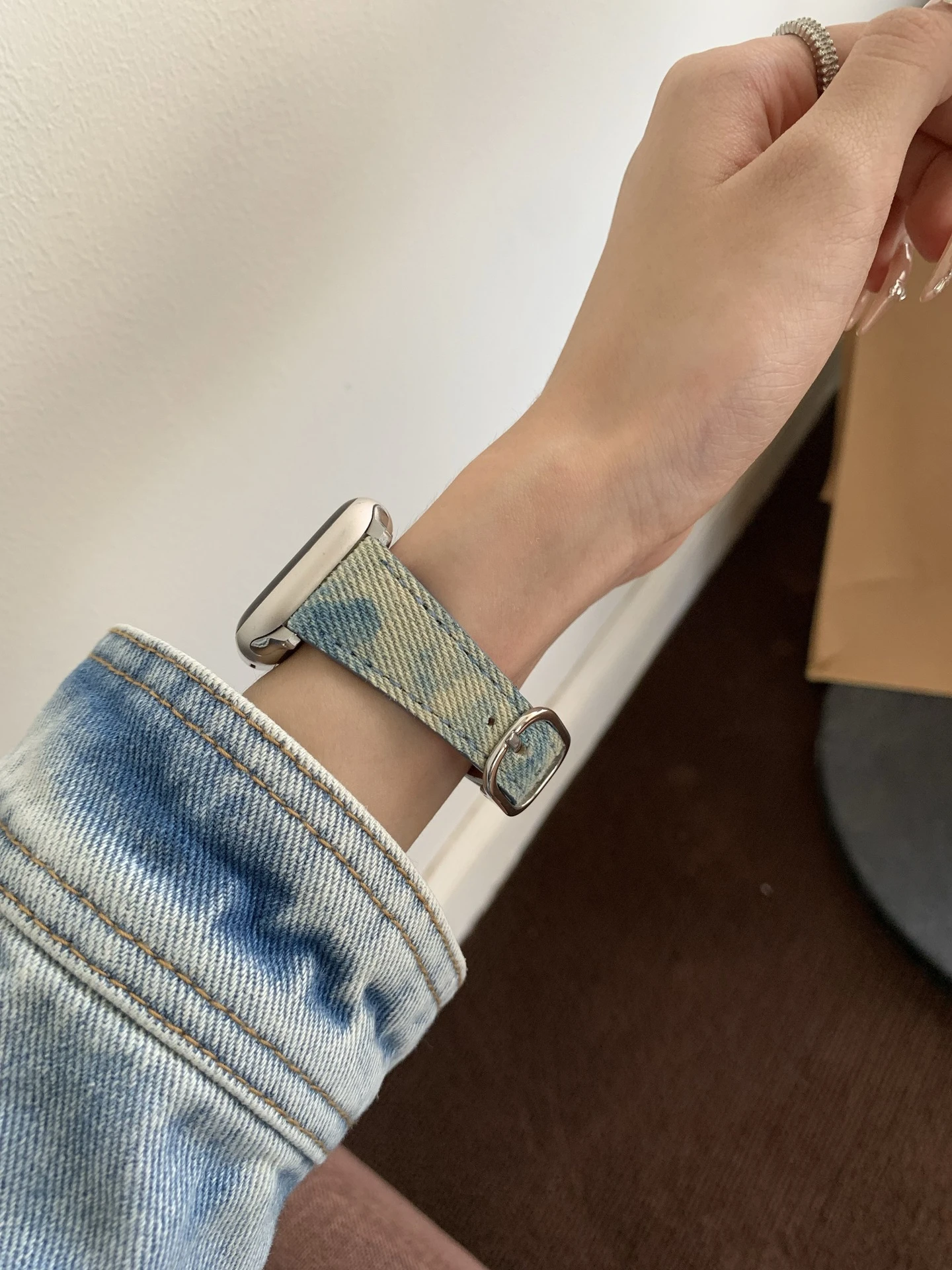 20mm Multi Color Denim Bracele - Canvas Strap Watch 评论和价格